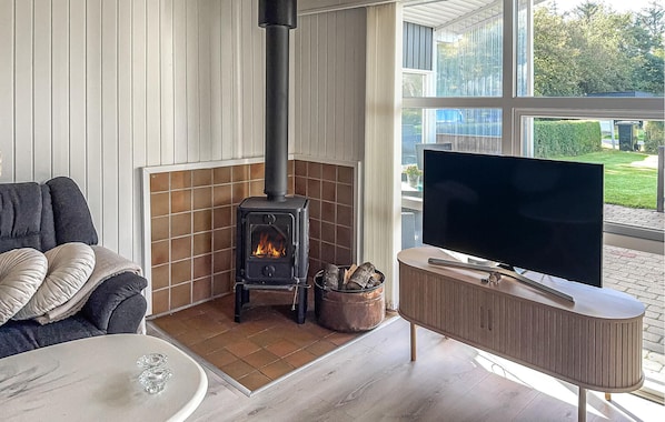 TV connectée, cheminée