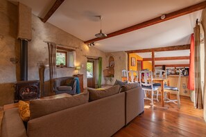 TV, DVD player - Gite 'Gite De Pascal Et Virginie' with Mountain View, Private Terrace and Balcony (Ponet-et-Saint-Auban)