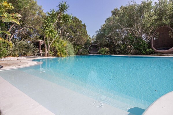 A heated pool