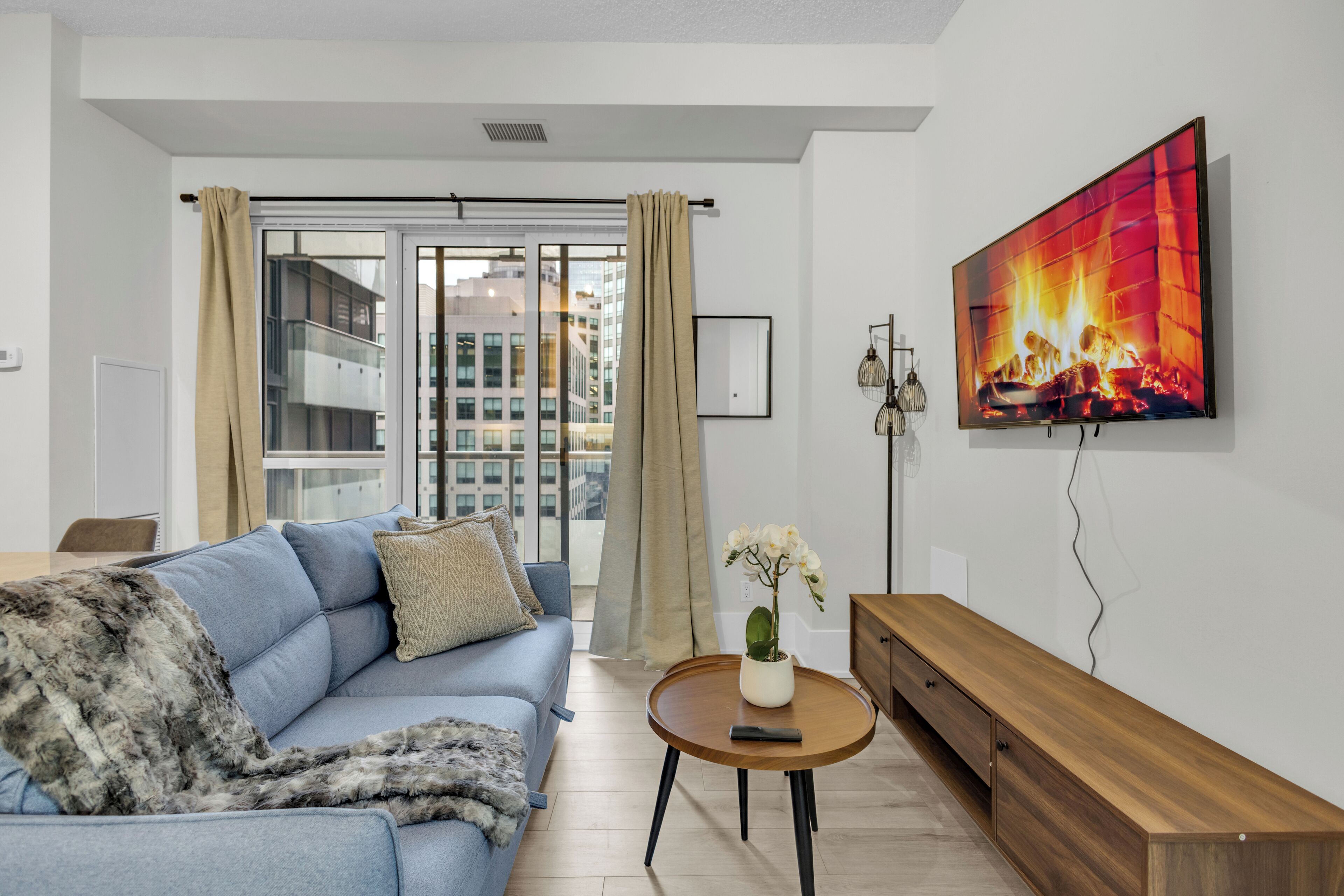 Suite Elite, vista a la ciudad | Área de sala de estar