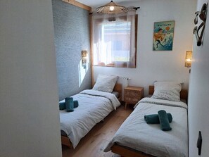 3 dormitorios, tabla de planchar con plancha, wifi y ropa de cama