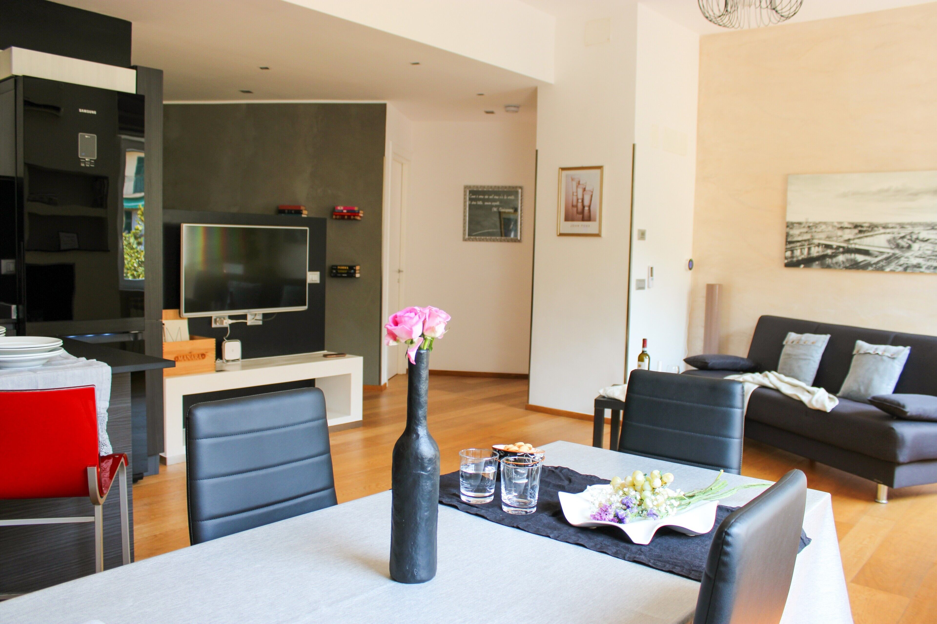 Fernseher, Kamin