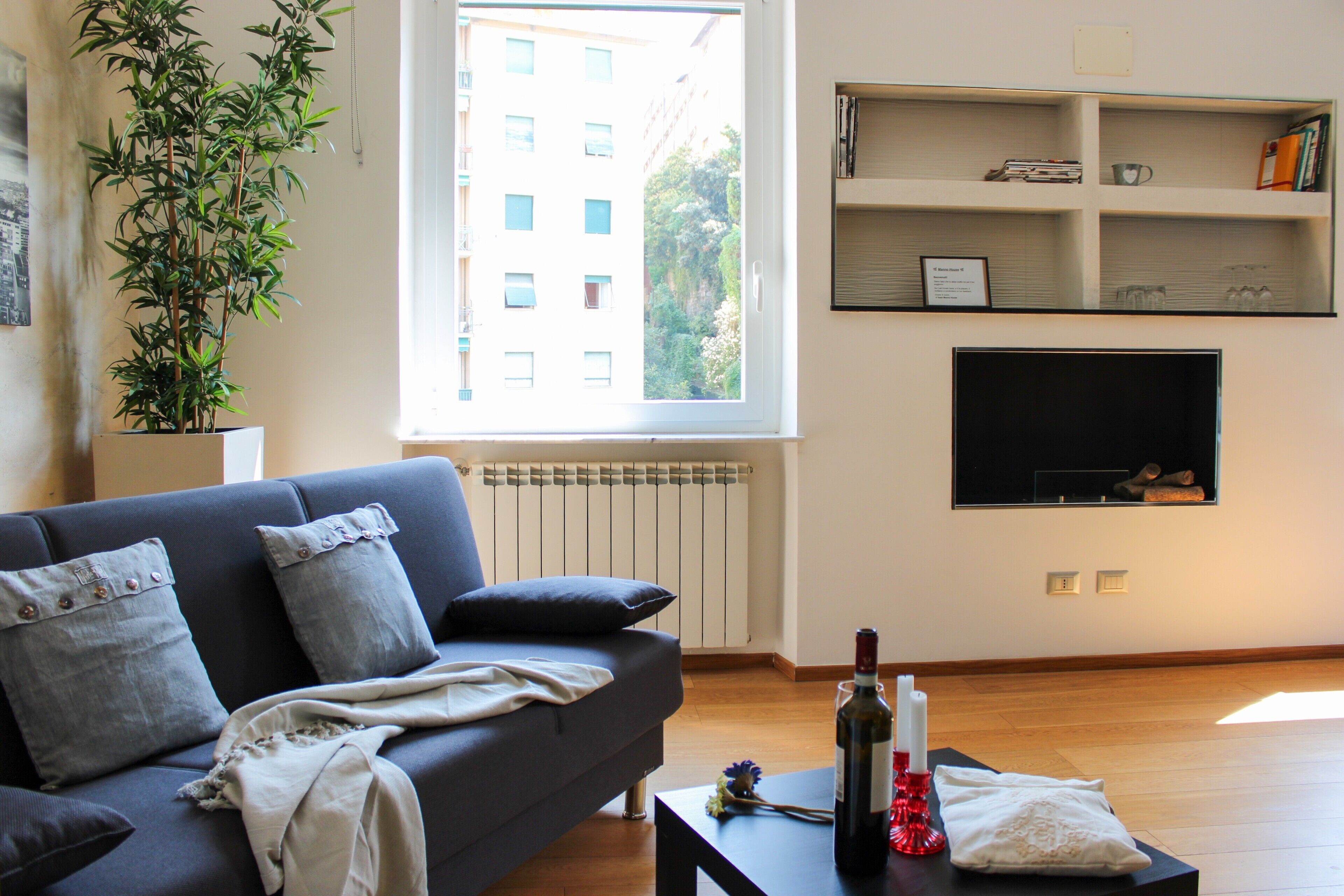Fernseher, Kamin