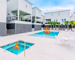 Outdoor pool, a heated pool