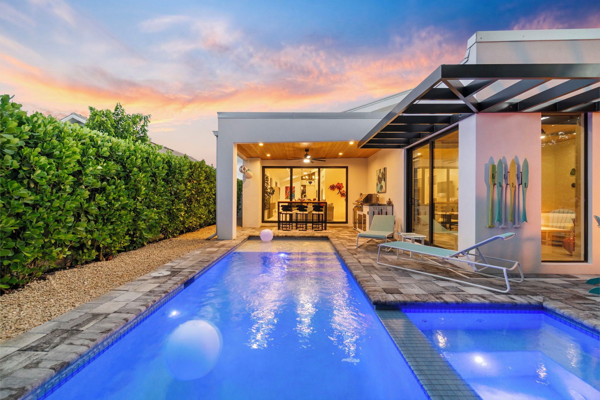 Piscine extérieure, piscine chauffée