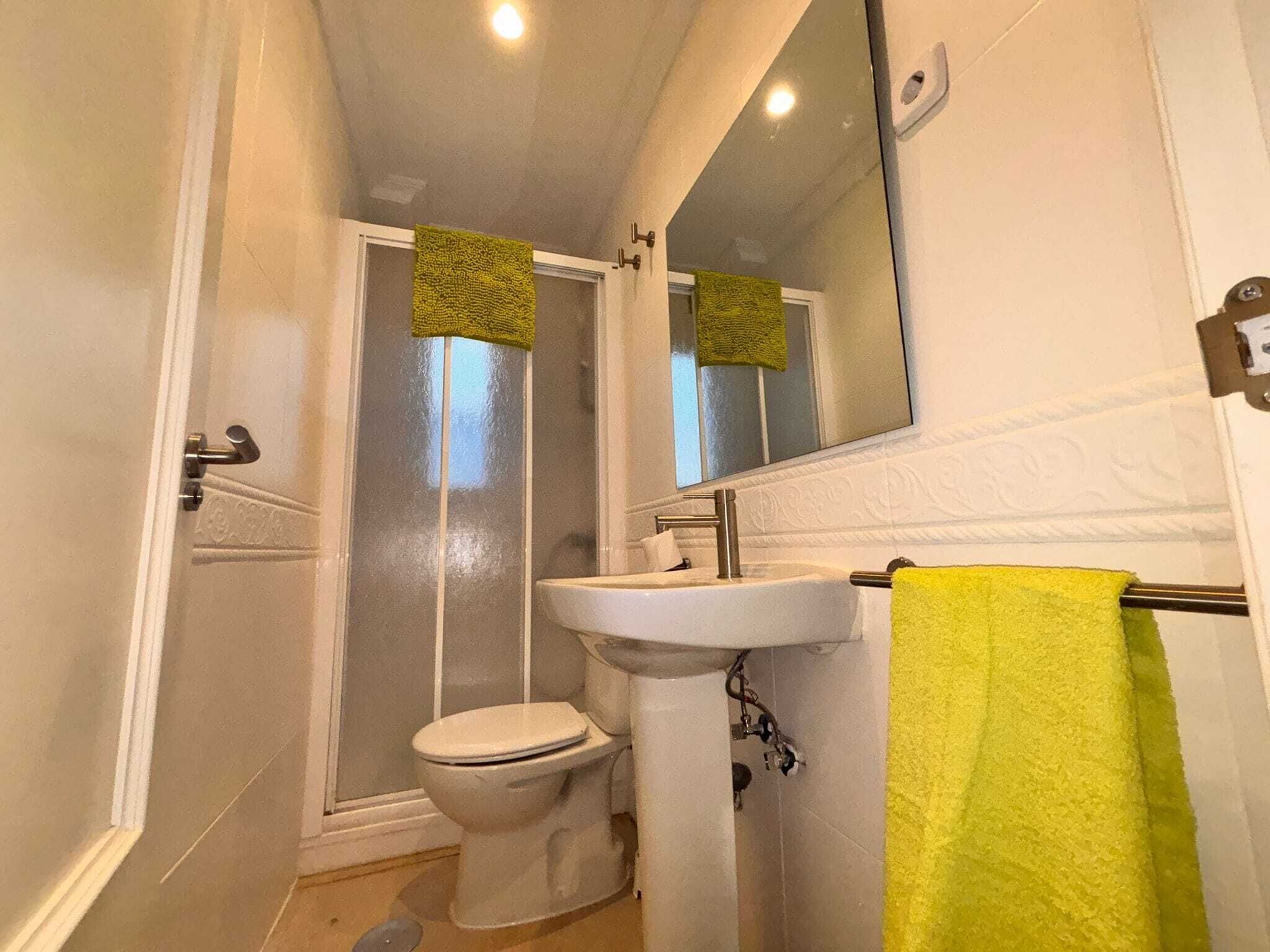 Hair dryer, soap, toilet paper