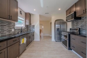 Microwave, oven, stovetop, dishwasher