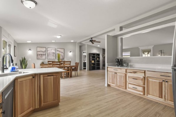 Fridge, microwave, oven, stovetop - Family-Friendly Mtn Retreat |Fireplace•Pets•Trails (Florissant)
