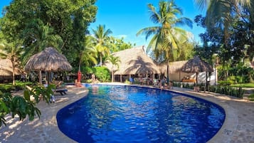 2 outdoor pools, open 7:00 AM to 9:00 PM, sun loungers