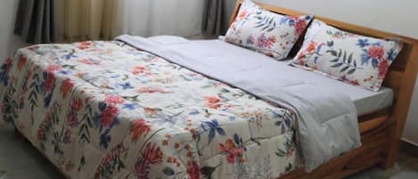 1 quarto, roupa de cama