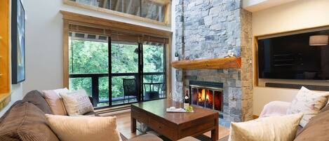 TV, fireplace, video games