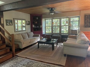 TV, fireplace - Historic 3+Bedroom, 3 Bath Creekside Mill Home (West Grove)