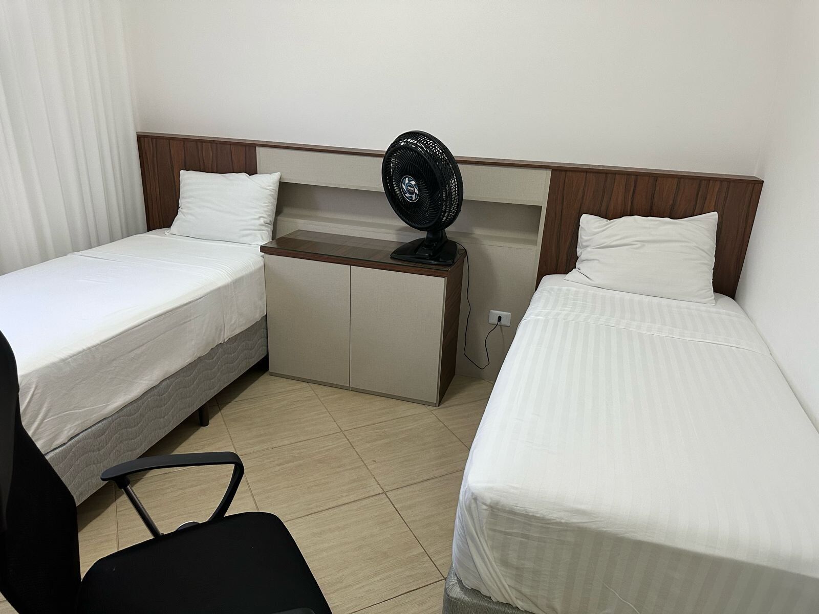 Basic Apartment | Desk, laptop workspace, blackout curtains, iron/ironing board