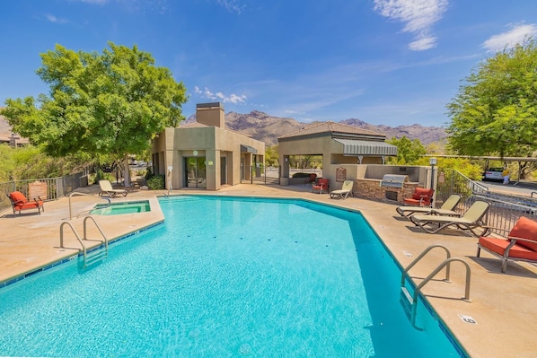 A heated pool
