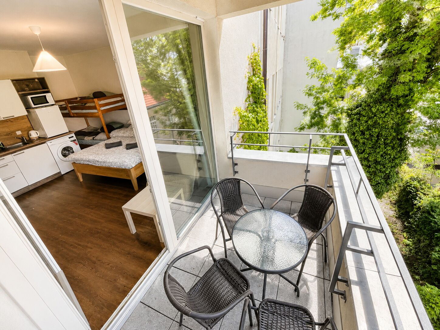 Superior-lejlighed - ikke-ryger - udsigt til have | Balkon