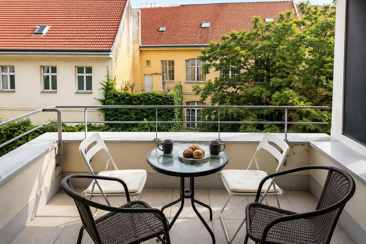 Superior-Apartment, Nichtraucher, Gartenblick | Balkon