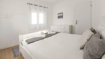 2 bedrooms, iron/ironing board, WiFi, bed sheets