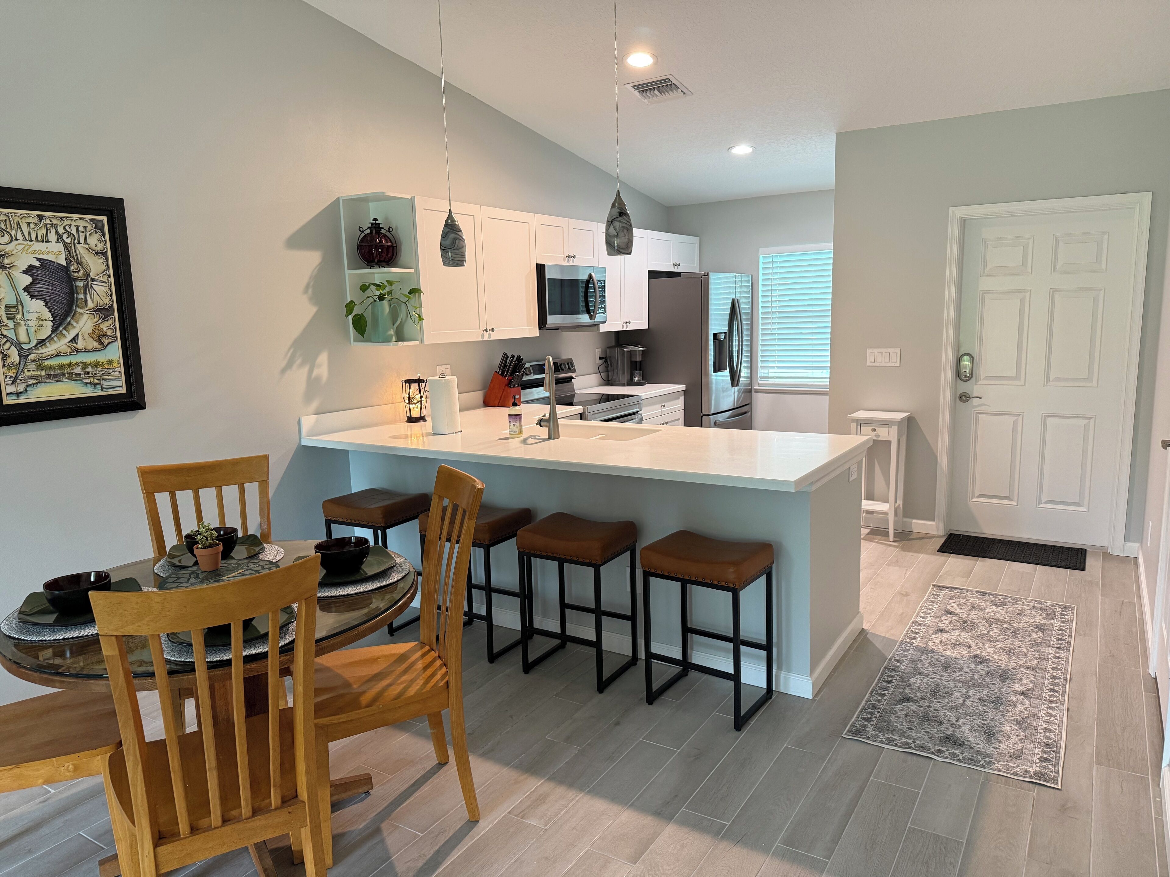 Microwave, oven, stovetop, dishwasher