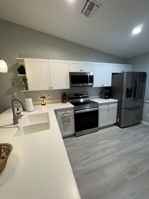 Microwave, oven, stovetop, dishwasher