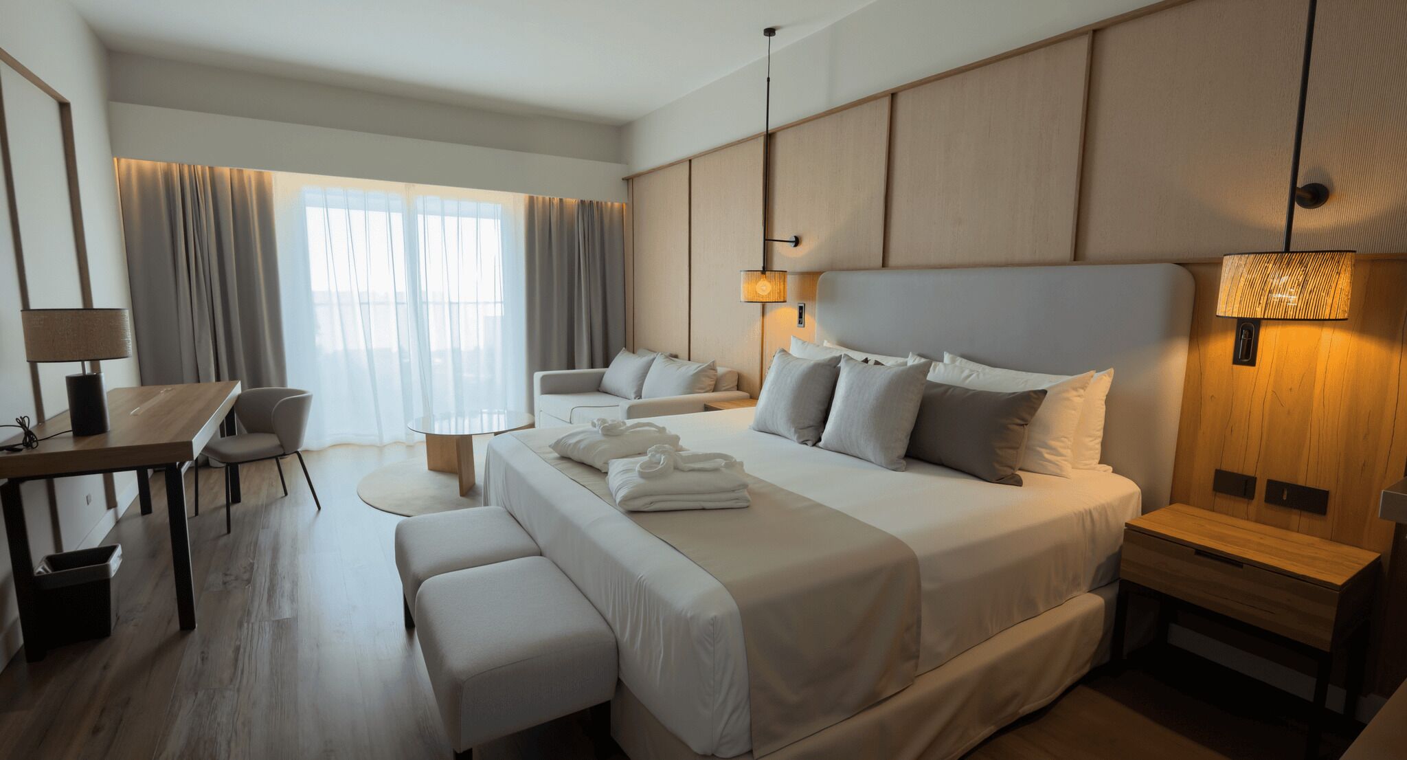 Free minibar, in-room safe, desk, laptop workspace