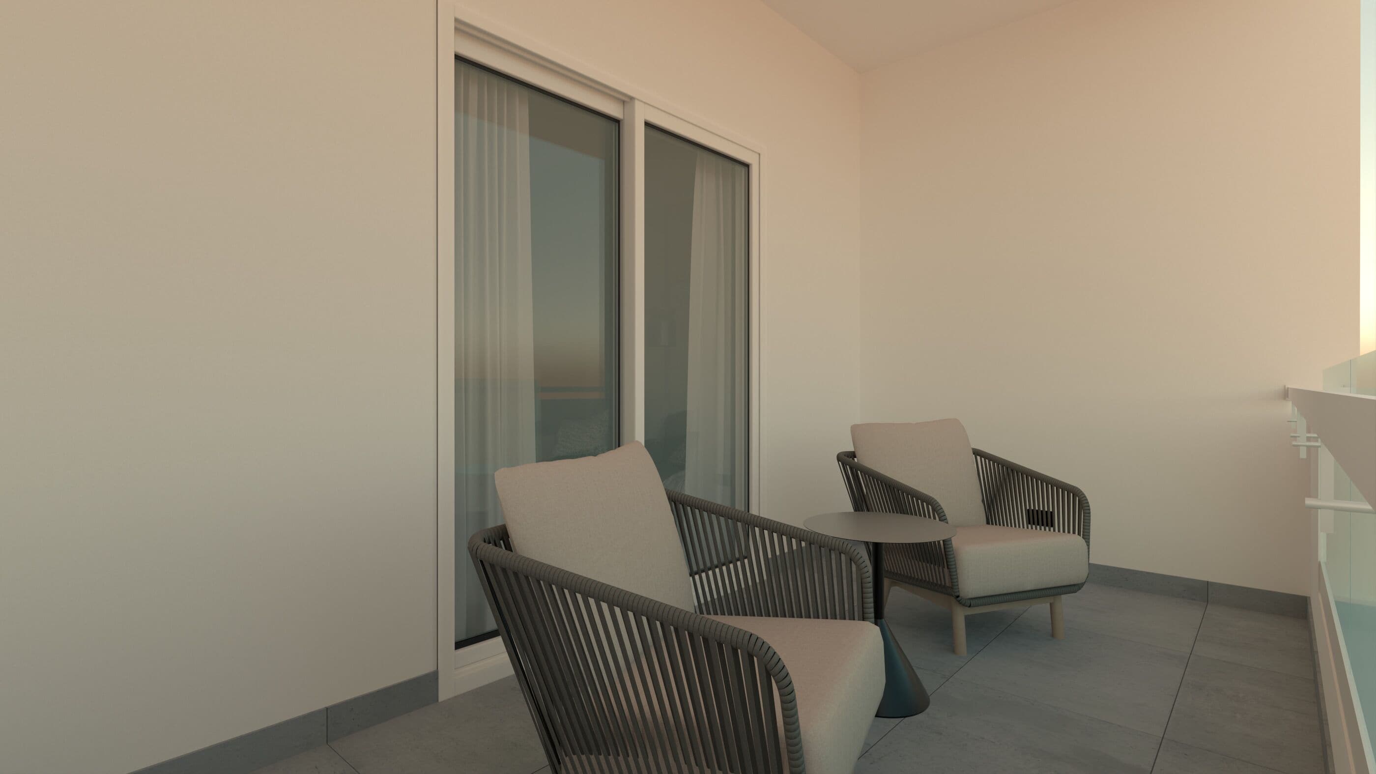 Chambre Double Deluxe, 2 grands lits, balcon, vue océan | Balcon