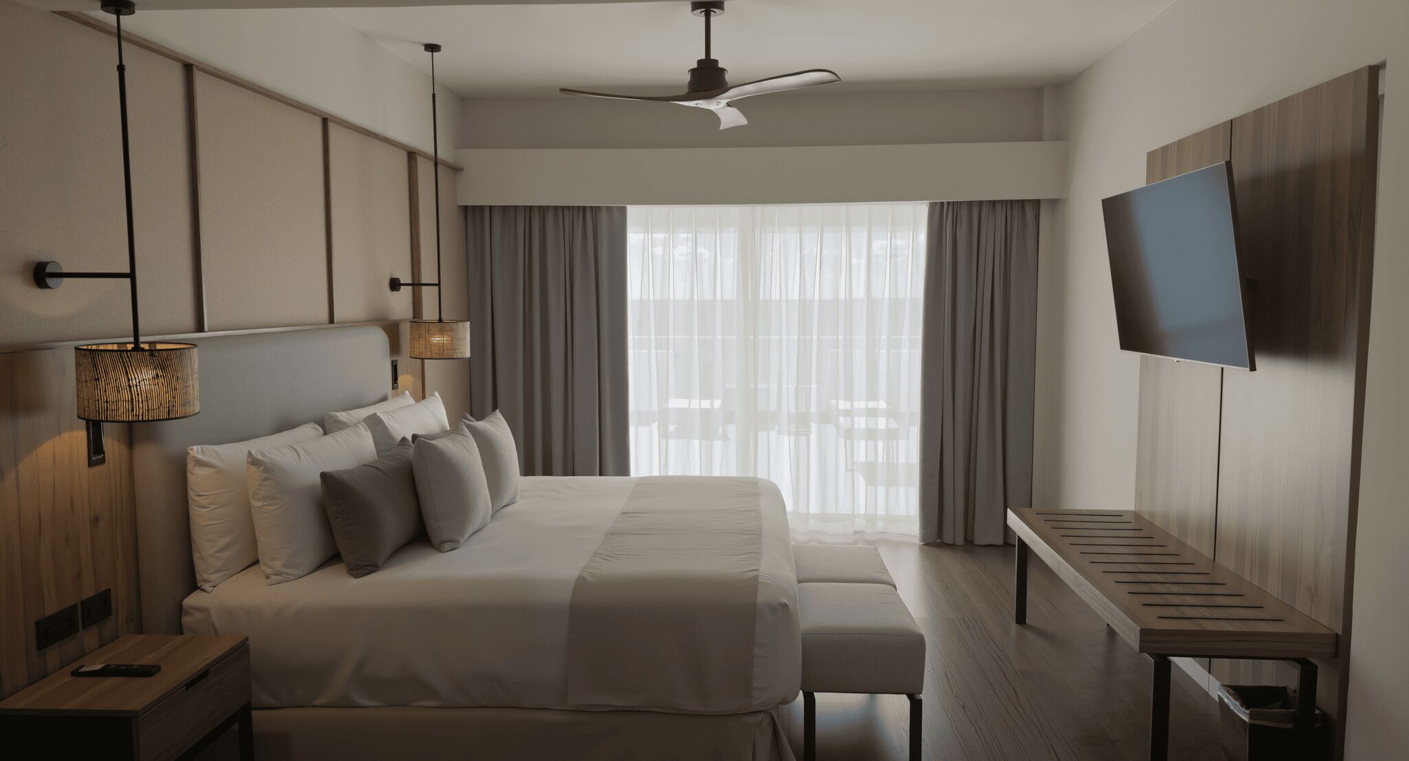 Free minibar, in-room safe, desk, laptop workspace