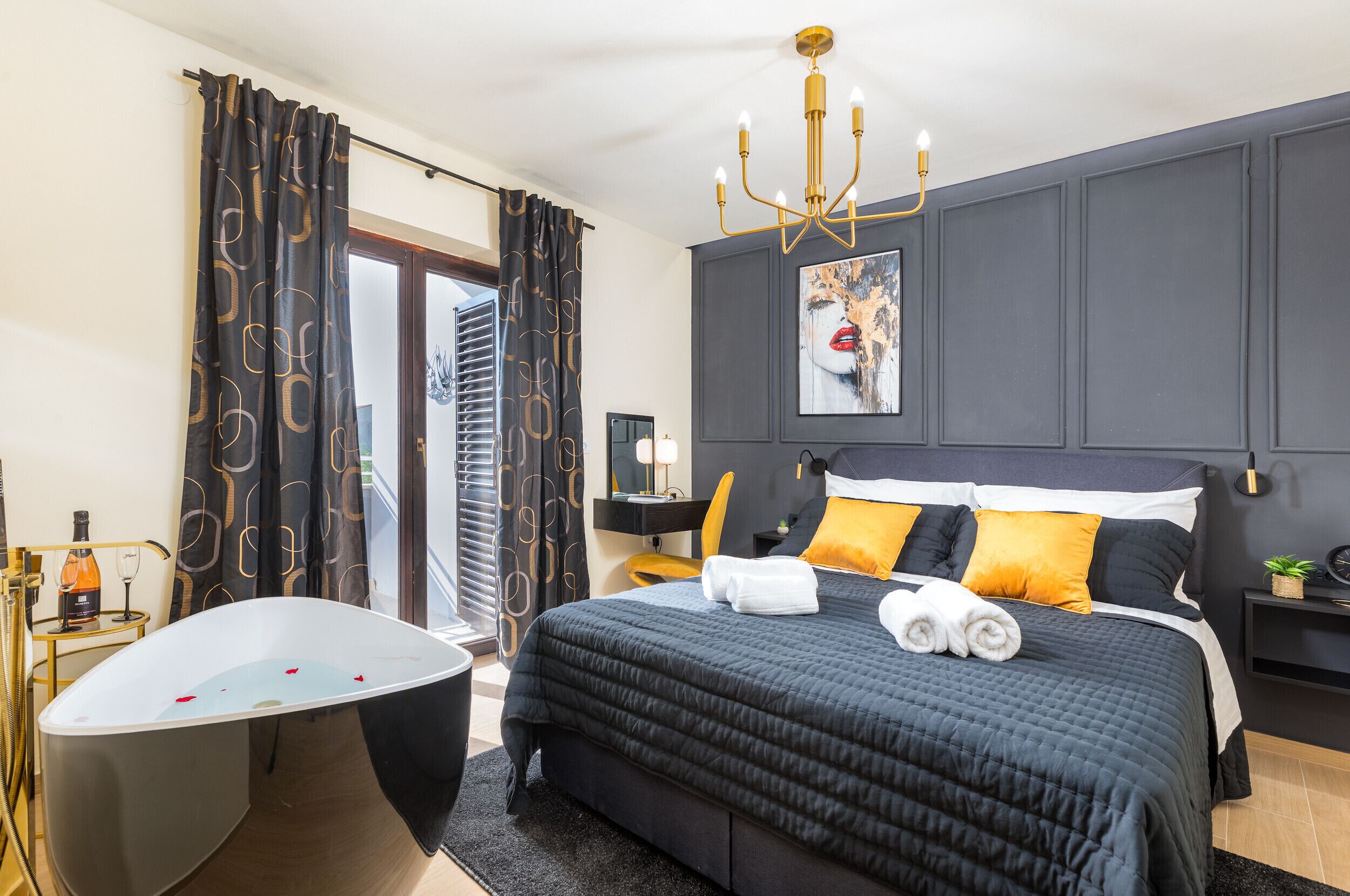 1 غرفة نوم وواي فاي مجانًا وملاءات أسرّة