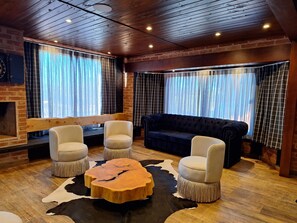 48-inch LCD TV with cable channels, pay films