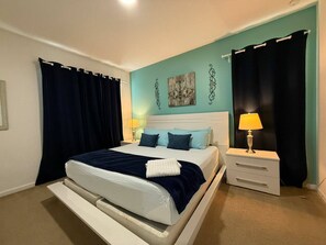 4 bedrooms, iron/ironing board, WiFi, bed sheets