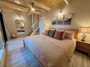 1 slaapkamer, een bureau, een strijkplank/strijkijzer, wifi