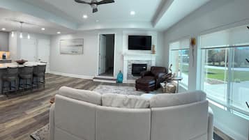 TV connectée, cheminée