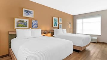 Chambre, 2 grands lits, douche accessible en fauteuil roulant, non-fumeurs | Wi-Fi gratuit