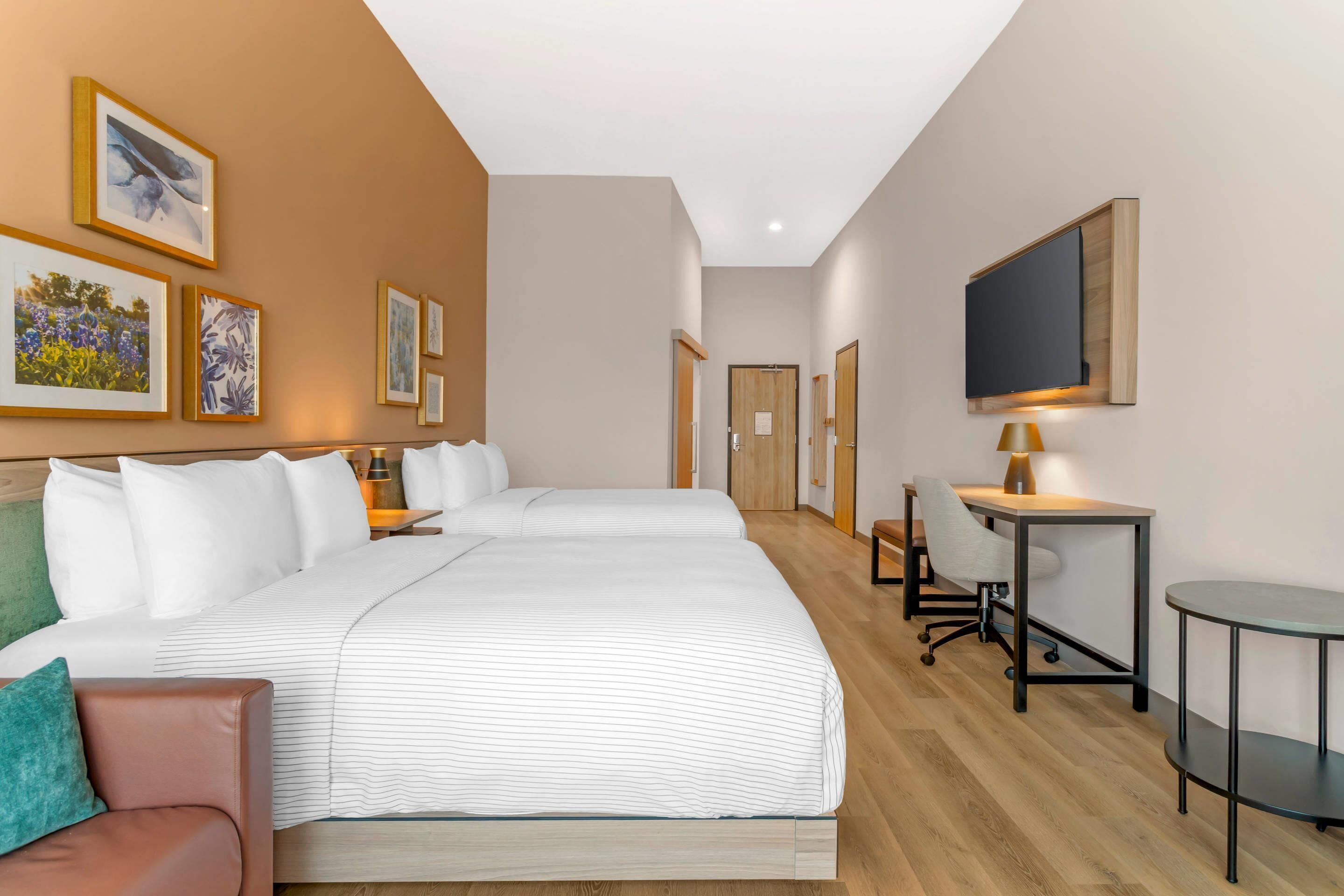 룸, 퀸사이즈침대 2개,  롤인 샤워 시설, 금연 | 무료 WiFi