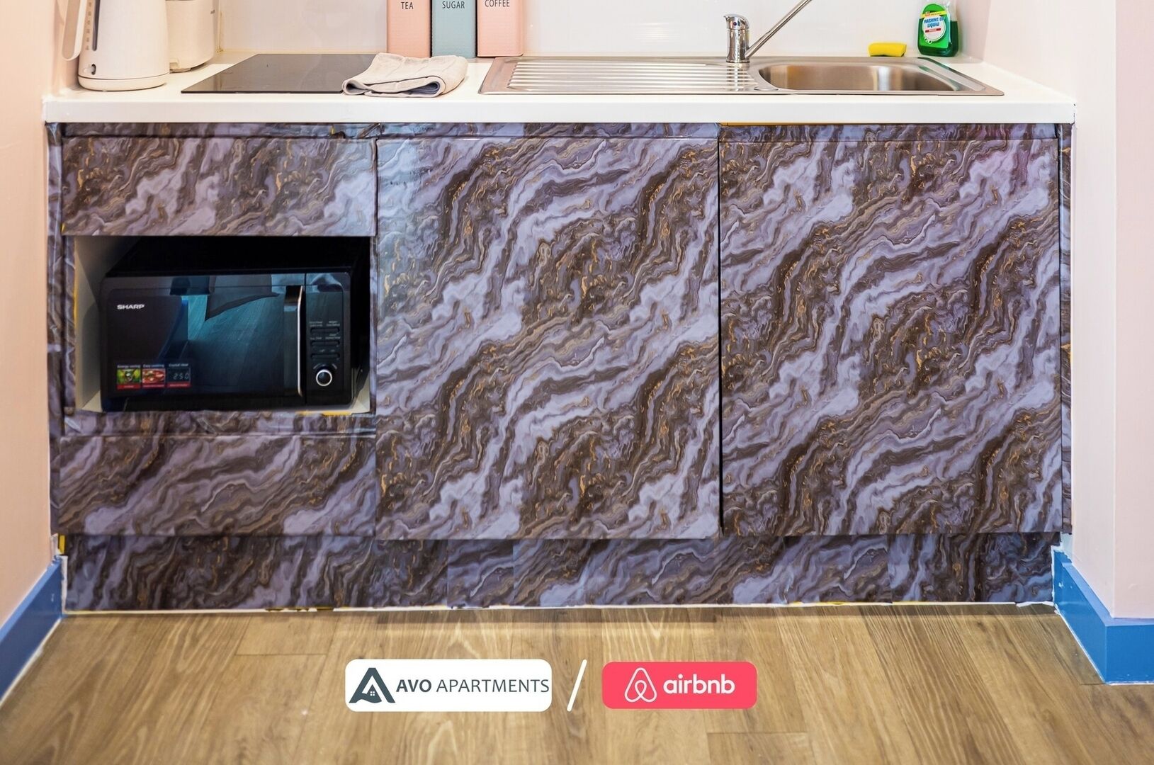 Fridge, microwave, stovetop, toaster