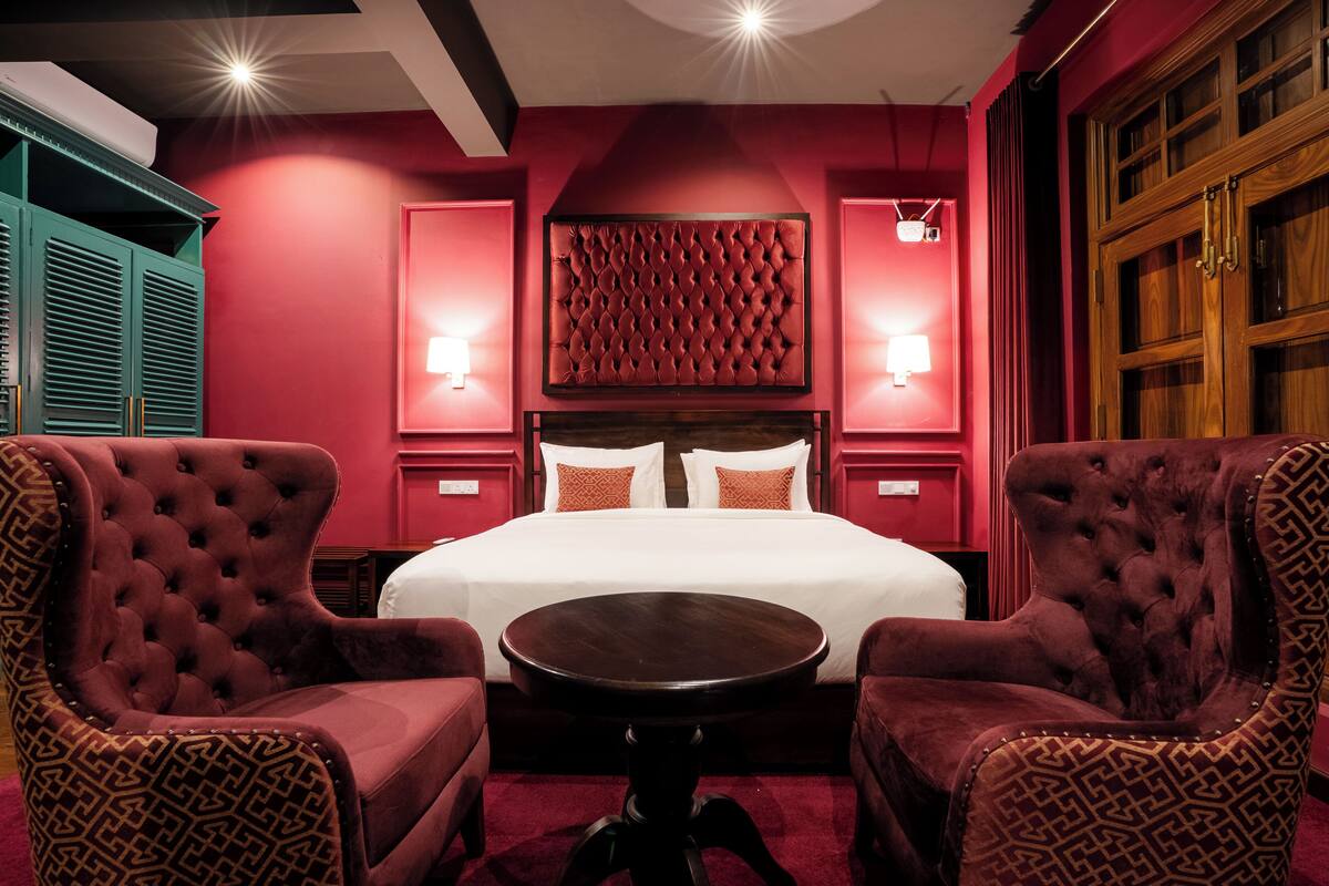 ห้องดีลักซ์ดับเบิล, วิวสวน | โต๊ะทำงาน, พื้นที่ทำงานแบบใช้แล็ปท็อป, Wi-Fi ฟรี