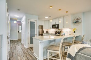 Fridge, microwave, dishwasher, coffee/tea maker - Poolside Fun + Oceanfront Bliss: Kure Beach Haven! (Kure Beach)