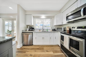 Microwave, oven, stovetop, dishwasher