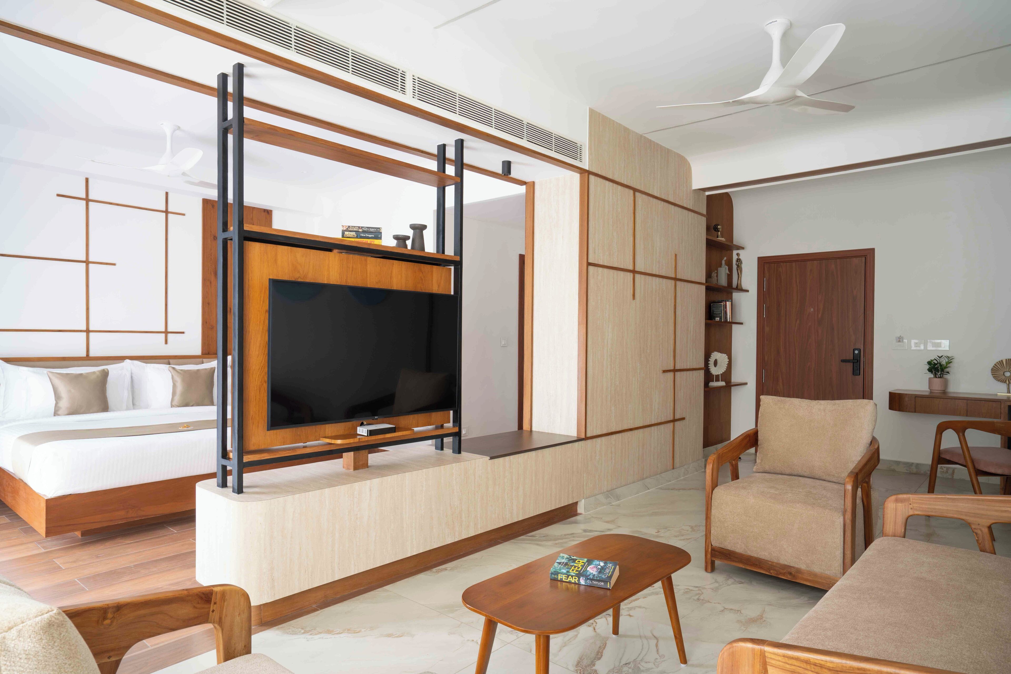 Signature Room | Living area | 43-inch Smart TV with cable channels