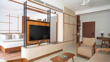 Signature Room | Ruang tamu | 43 inci sebuah televisyen pintar dengan kabel