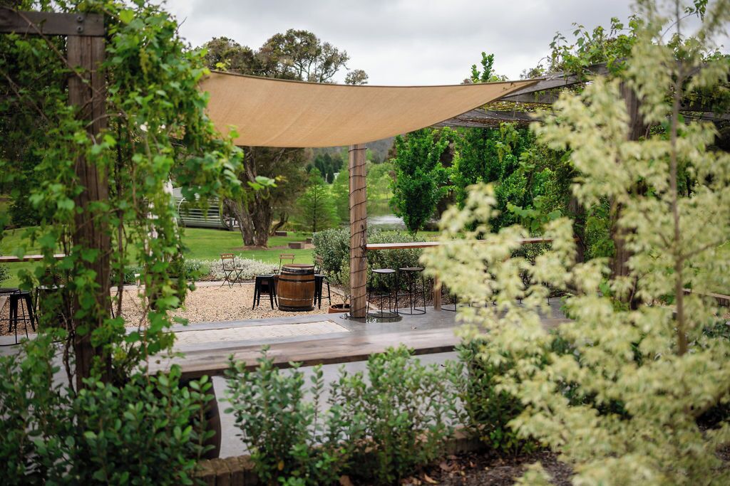 Outdoor banquet area