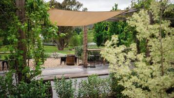 Outdoor banquet area