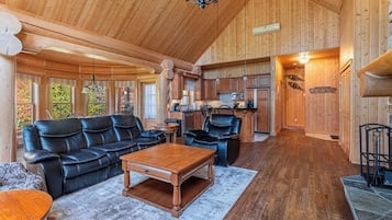 Televisión y chimenea