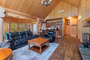 Televisión y chimenea 