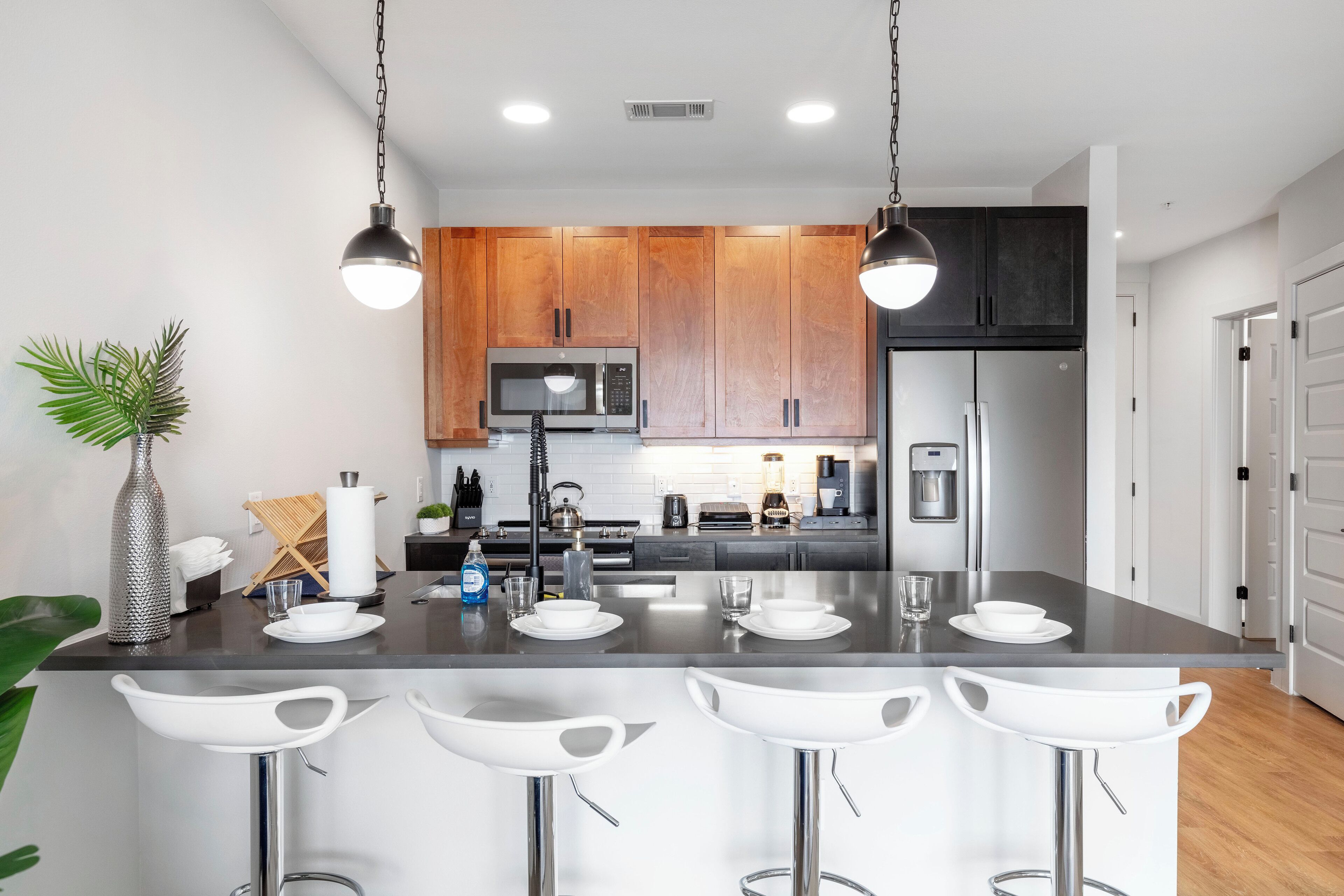 Microwave, oven, stovetop, dishwasher