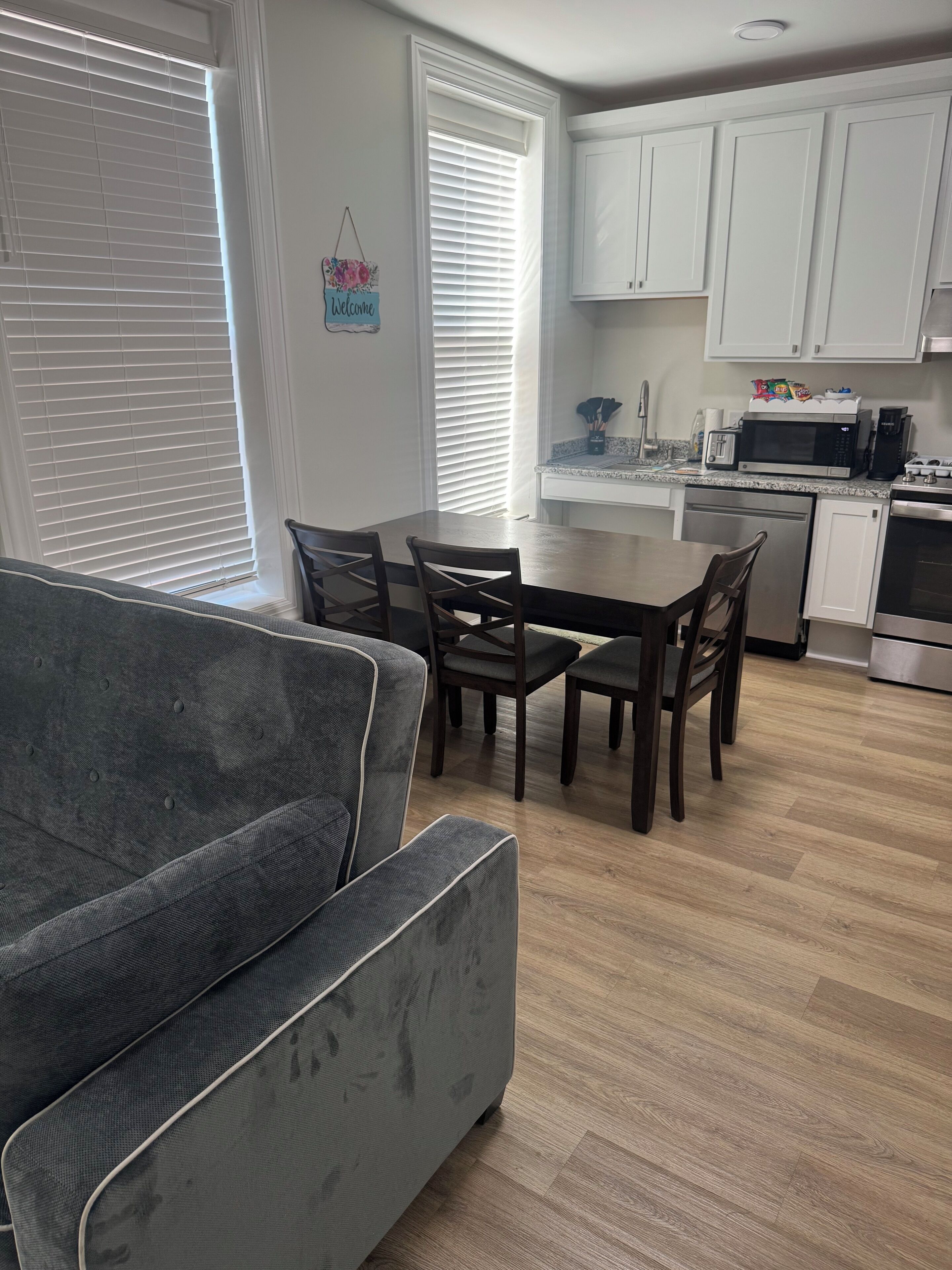 Microwave, oven, stovetop, dishwasher