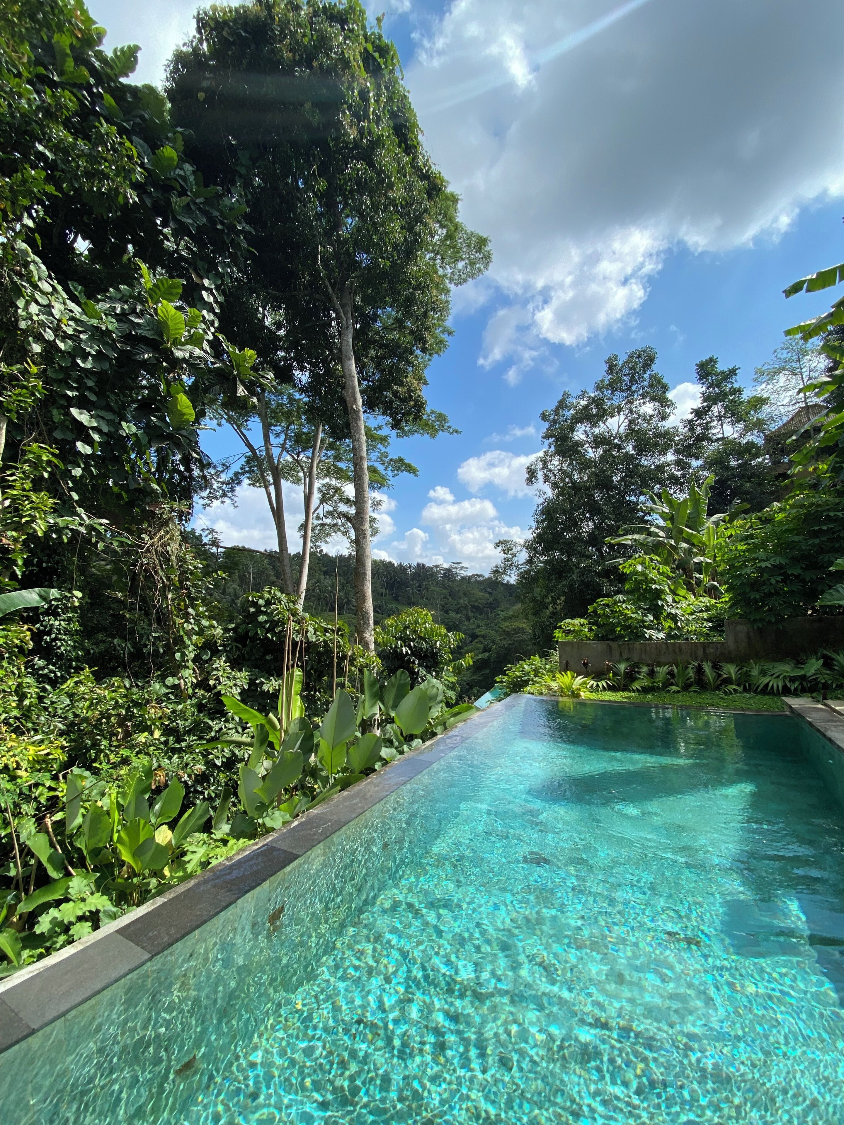 Room, 1 Bedroom, Pool View | Laptop workspace, bed sheets