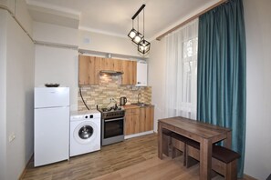 Appartamento Basic, balcone, vista parco | Cucina privata