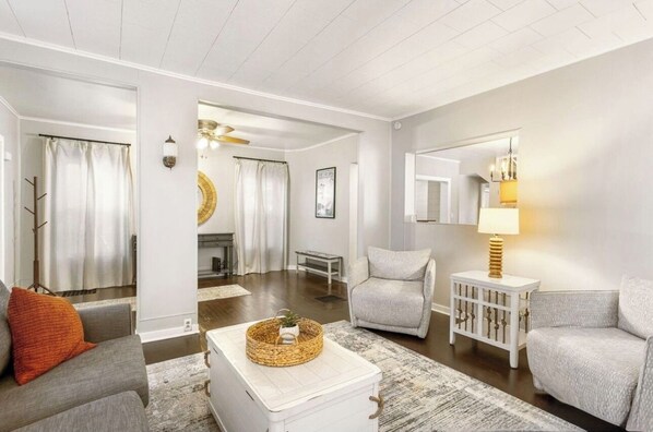 Living area - Spacious House with Hot Tub & Fenced Yard, 3 Blocks From Downtown South Haven (South Haven)