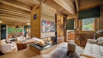 TV, fireplace, offices