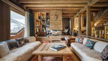 TV, fireplace, offices